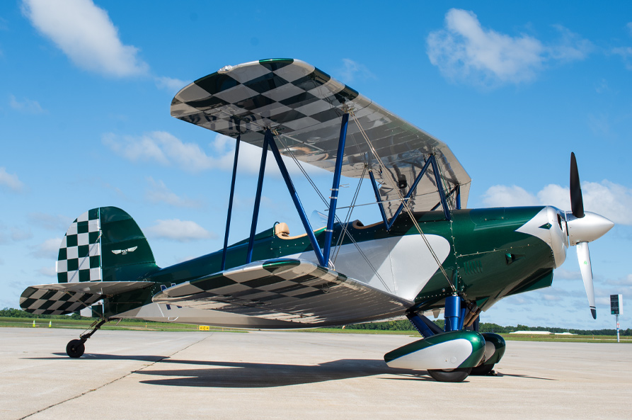 Great lakes plane on the tarmac